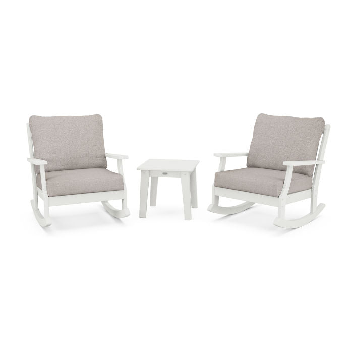 Braxton 3-Piece Deep Seating Rocker Set in Vintage Finish