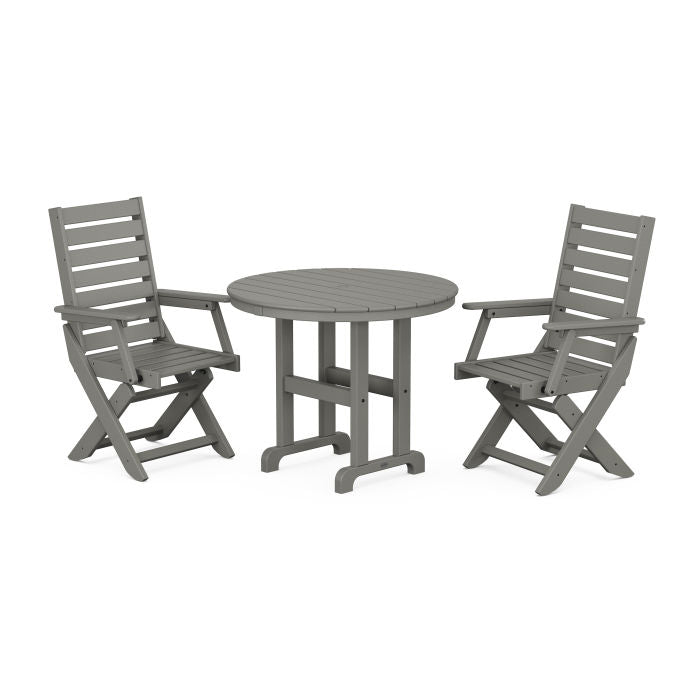 Captain 3-Piece Round Dining Set