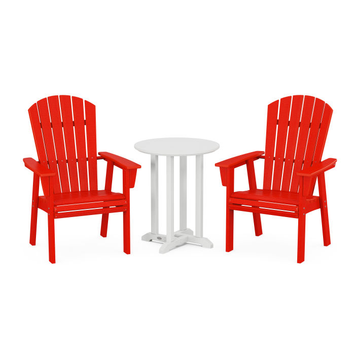 Nautical Adirondack 3-Piece Round Dining Set