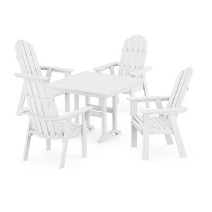 Vineyard Curveback Adirondack 5-Piece Farmhouse Dining Set