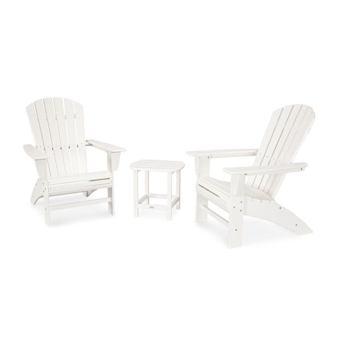 Nautical 3-Piece Curveback Adirondack Set