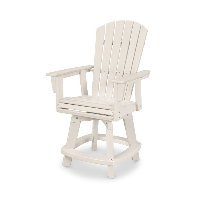 Nautical Curveback Adirondack Swivel Counter Chair