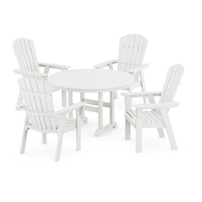 Nautical Adirondack 5-Piece Round Farmhouse Dining Set in Vintage Finish