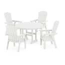 Nautical Adirondack 5-Piece Round Farmhouse Dining Set in Vintage Finish