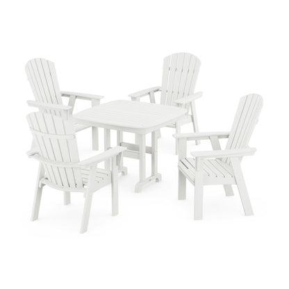 Nautical Curveback Adirondack 5-Piece Dining Set in Vintage Finish