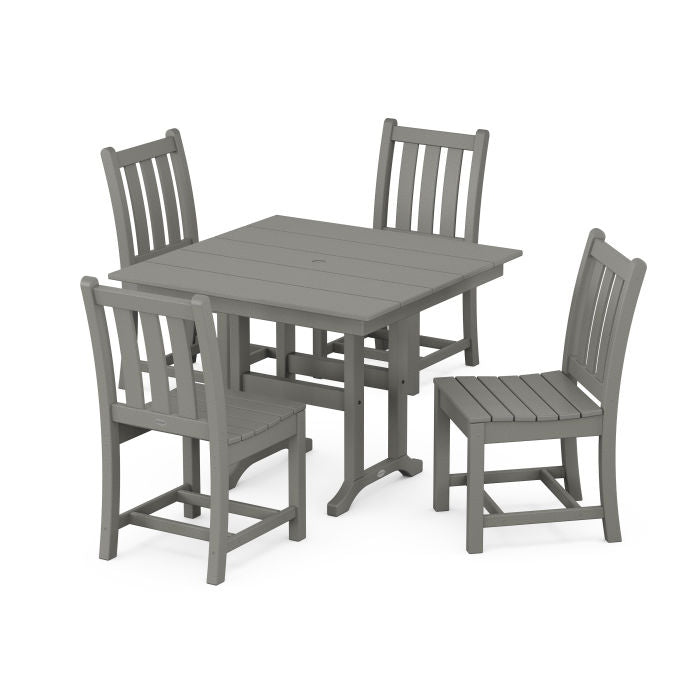 Traditional Garden Side Chair 5-Piece Farmhouse Dining Set