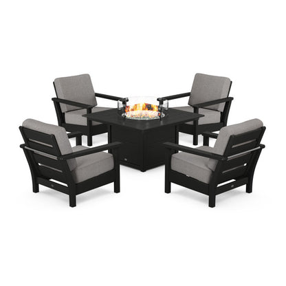 Harbour 5-Piece Conversation Set with Fire Pit Table