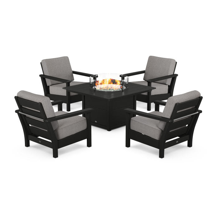 Harbour 5-Piece Conversation Set with Fire Pit Table