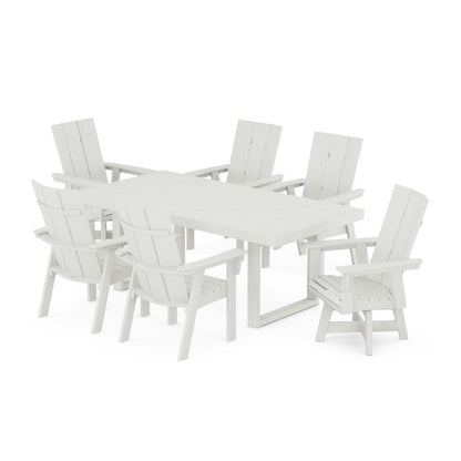 Modern Adirondack 7-Piece Dining Set with Trestle Legs in Vintage Finish