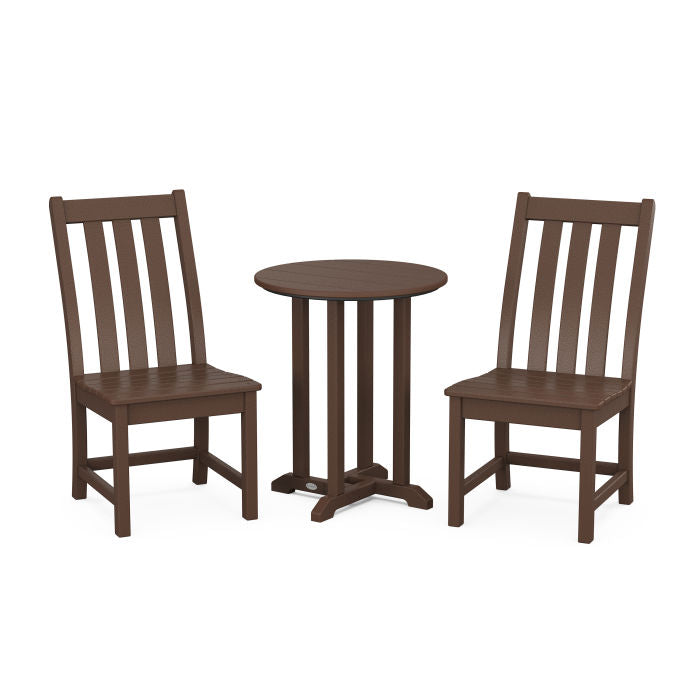 Vineyard Side Chair 3-Piece Round Dining Set