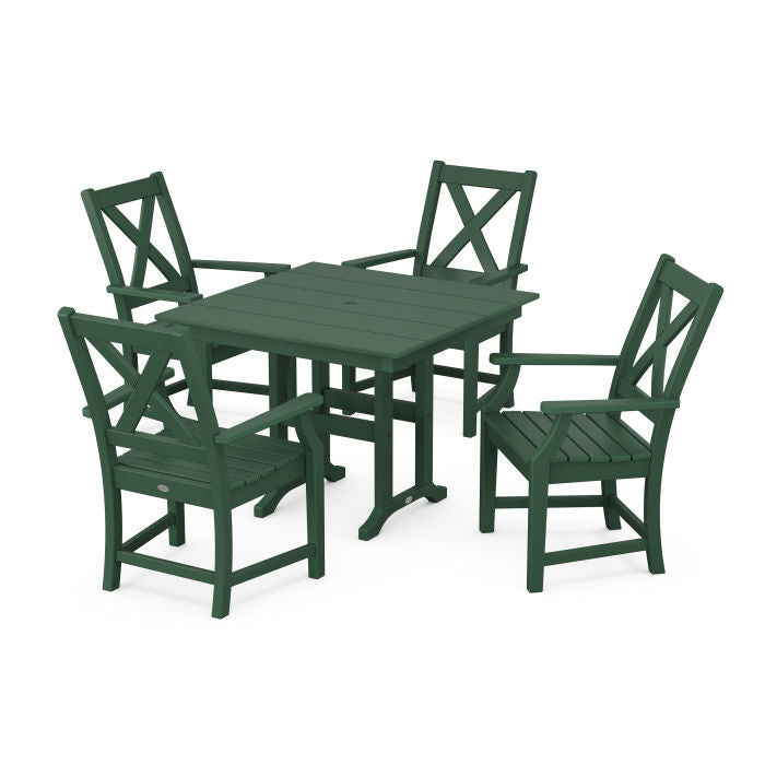 Braxton 5-Piece Farmhouse Dining Set