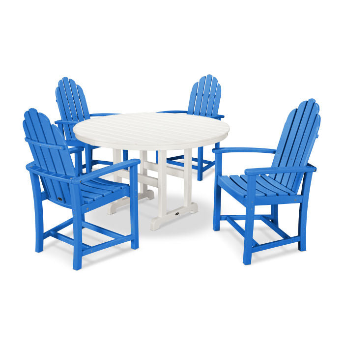 Classic Adirondack 5-Piece Round Farmhouse Dining Set