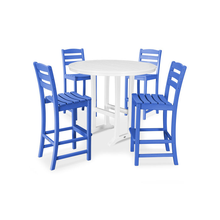 La Casa Café 5-Piece Side Chair Bar Dining Set