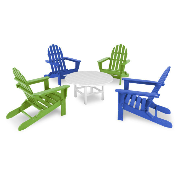 Classic Folding Adirondack 5-Piece Conversation Group