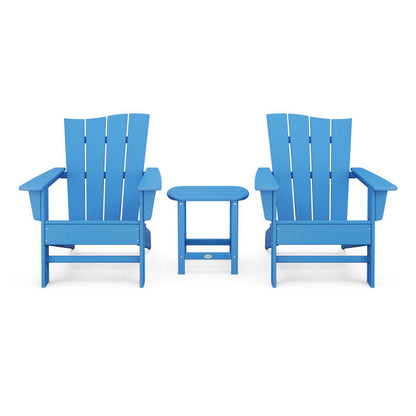 Wave 3-Piece Adirondack Chair Set