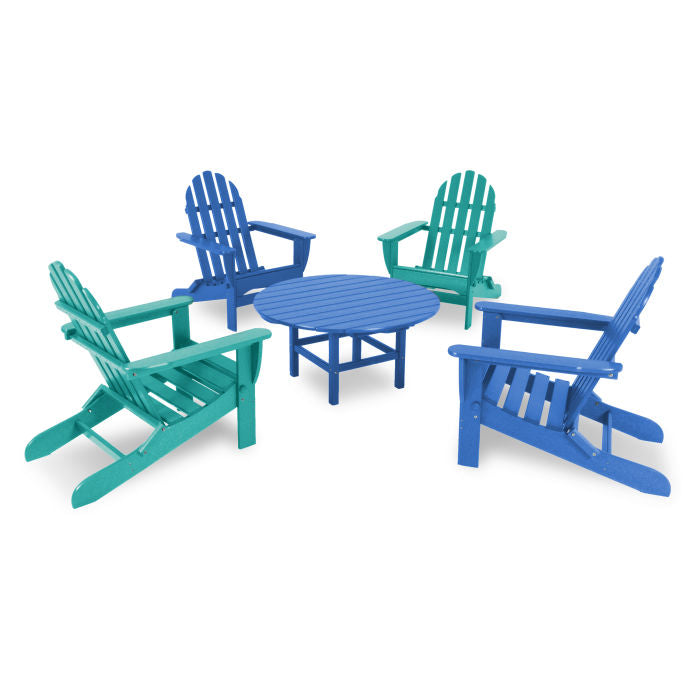 Classic Folding Adirondack 5-Piece Conversation Group