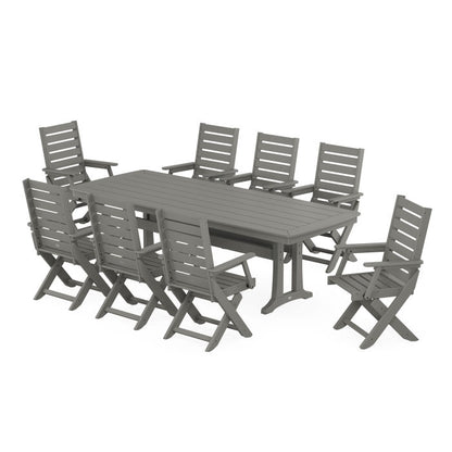 Captain 9-Piece Dining Set with Trestle Legs