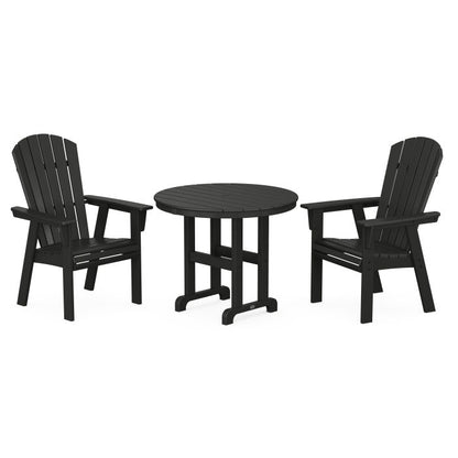 Nautical Adirondack 3-Piece Round Dining Set