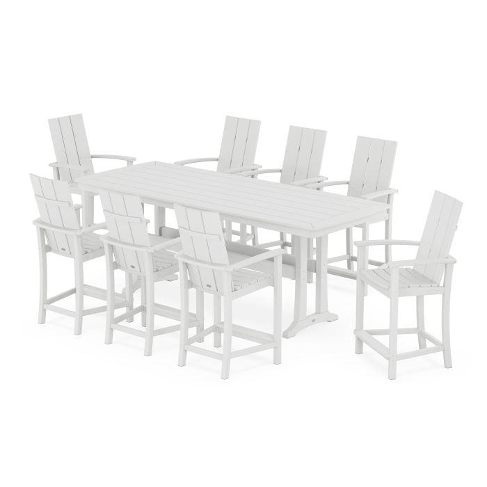 Modern Adirondack 9-Piece Counter Set with Trestle Legs