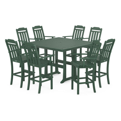Country Living 9-Piece Bar Set with Trestle Legs