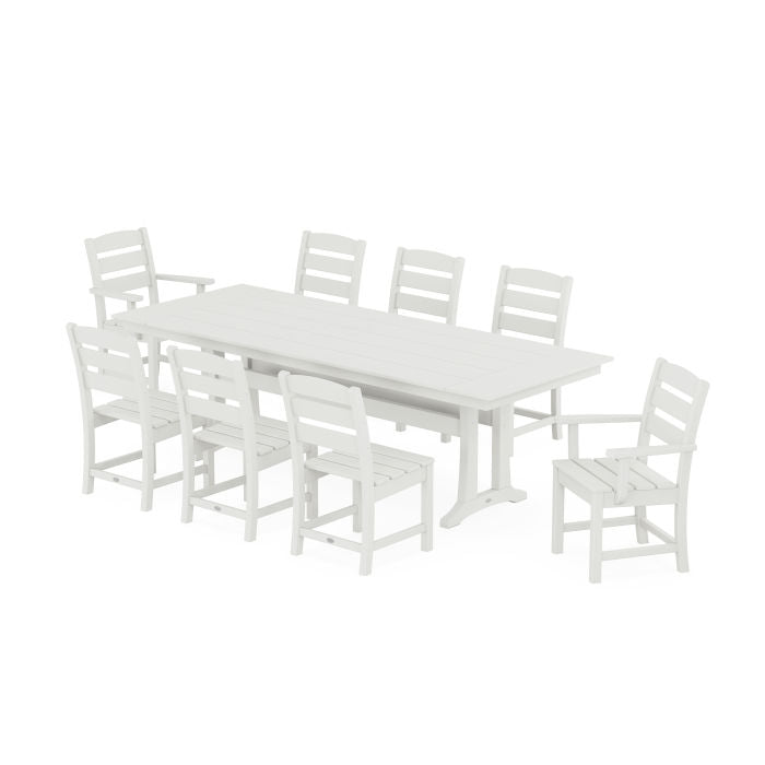 Lakeside 9-Piece Farmhouse Dining Set with Trestle Legs in Vintage Finish