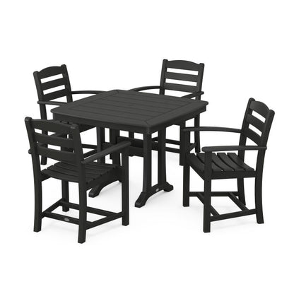 La Casa Café 5-Piece Dining Set with Trestle Legs