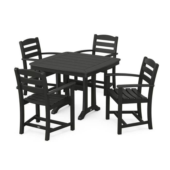 La Casa Café 5-Piece Dining Set with Trestle Legs