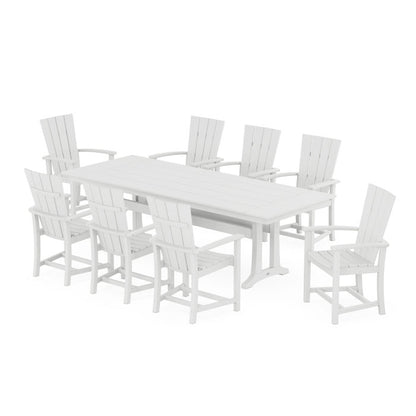 Quattro Adirondack 9-Piece Farmhouse Dining Set with Trestle Legs