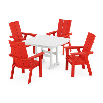 Modern Curveback Adirondack 5-Piece Dining Set