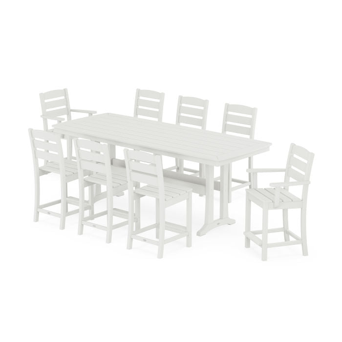 Lakeside 9-Piece Counter Set with Trestle Legs