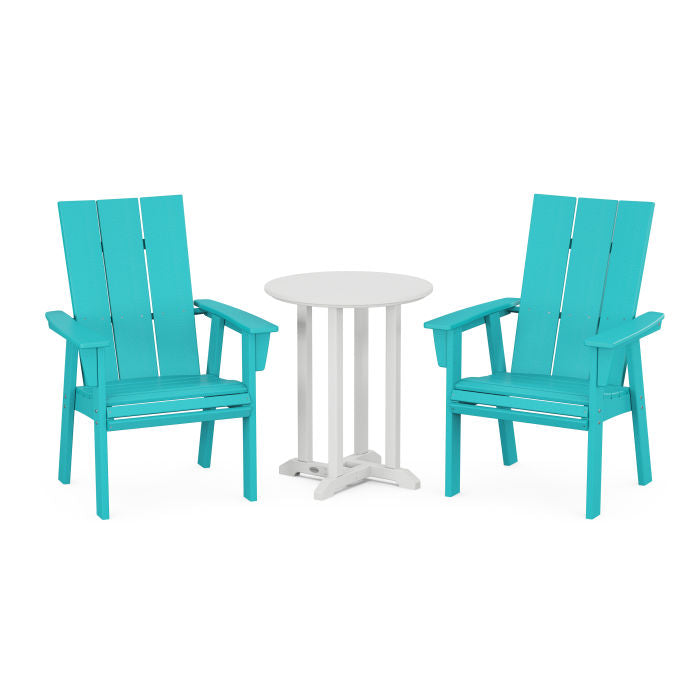 Modern Adirondack 3-Piece Round Dining Set