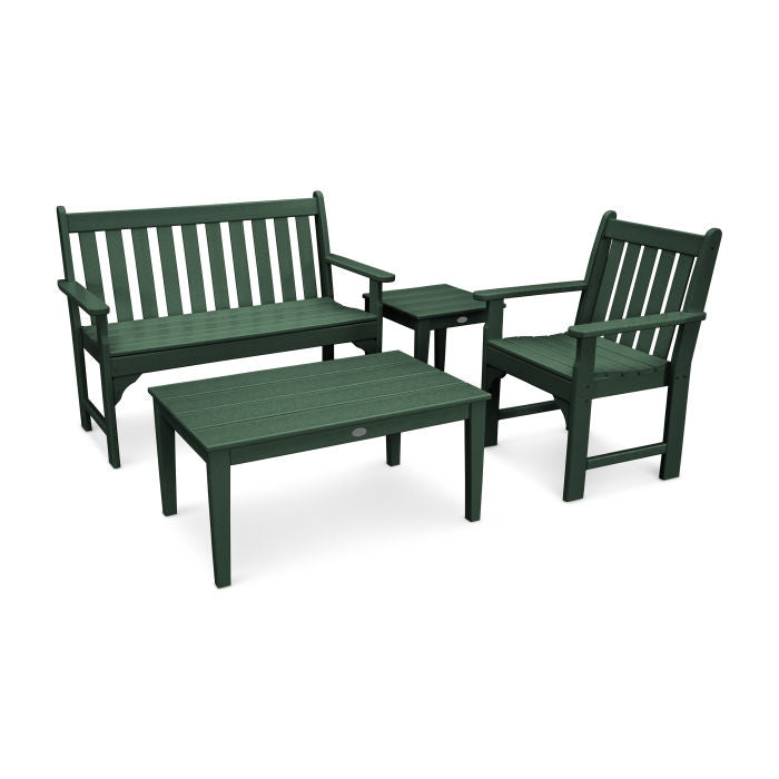 Vineyard 4-Piece Bench Seating Set