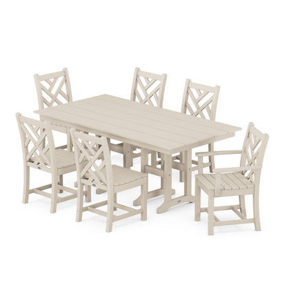 Chippendale 7-Piece Farmhouse Dining Set