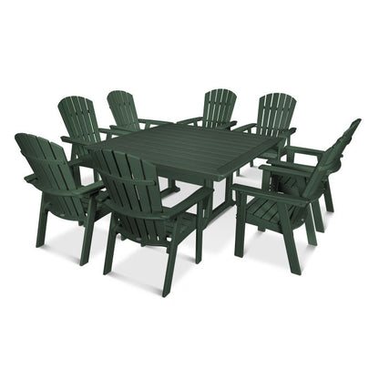 Nautical Adirondack 9-Piece Trestle Dining Set