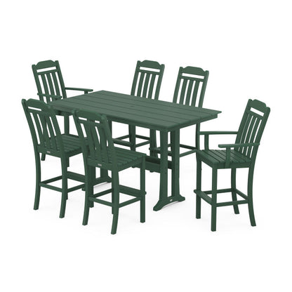 Country Living 7-Piece Farmhouse Bar Set with Trestle Legs