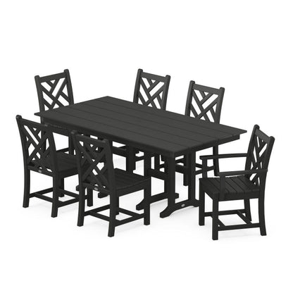 Chippendale 7-Piece Farmhouse Dining Set
