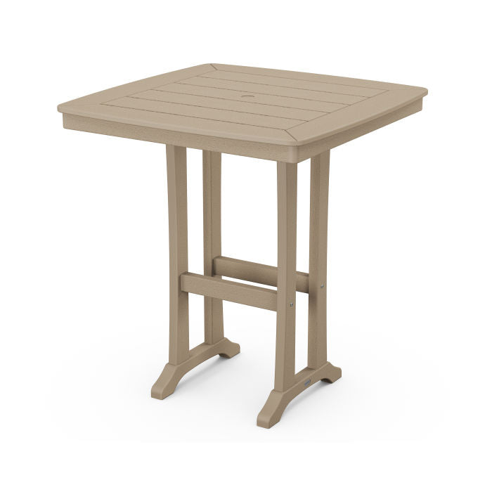 Nautical Trestle 37" Bar Table in Vintage Finish