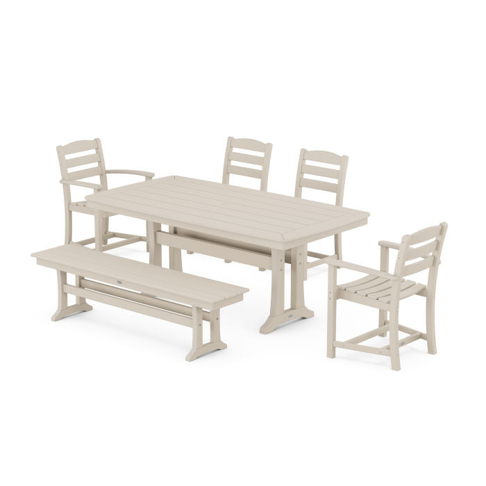 La Casa Cafe 6-Piece Dining Set with Trestle Legs