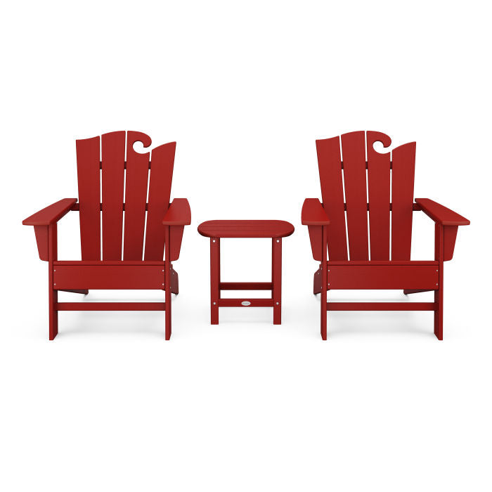 Wave 3-Piece Adirondack Set with The Ocean Chair