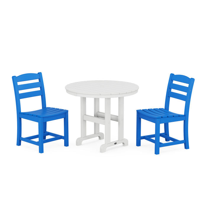 La Casa Café Side Chair 3-Piece Round Dining Set