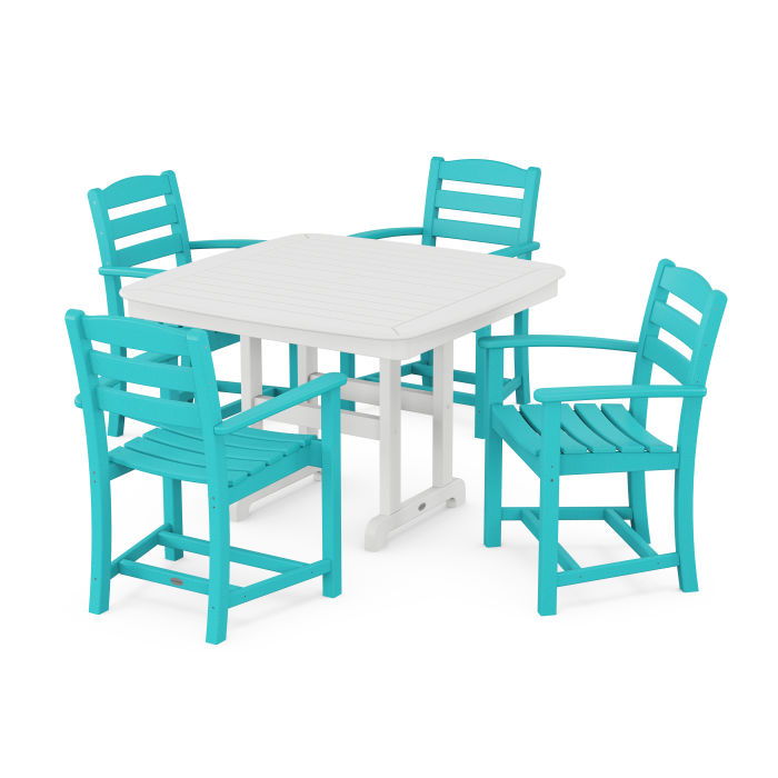 La Casa Café 5-Piece Dining Set with Trestle Legs