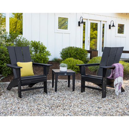 Modern 3-Piece Curveback Adirondack Set