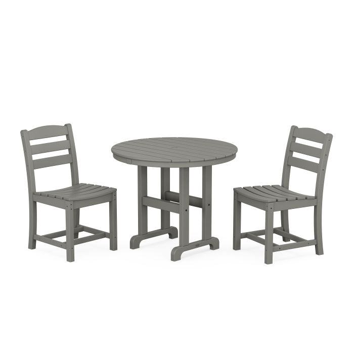 La Casa Café Side Chair 3-Piece Round Dining Set