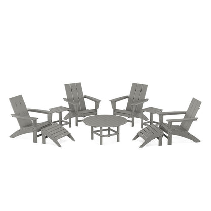 Modern Adirondack Chair 9-Piece Conversation Set