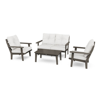 Lakeside 4-Piece Deep Seating Set in Vintage Finish