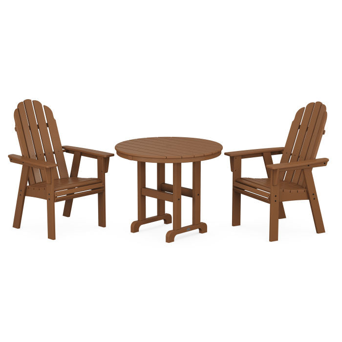 Vineyard Adirondack 3-Piece Round Dining Set