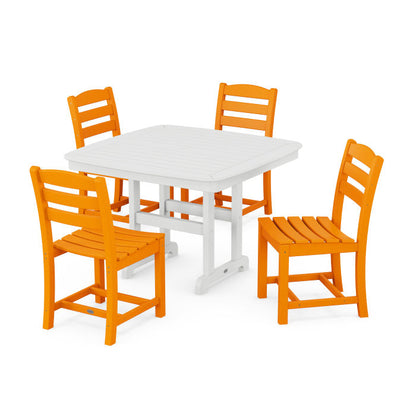 La Casa Café Side Chair 5-Piece Dining Set with Trestle Legs