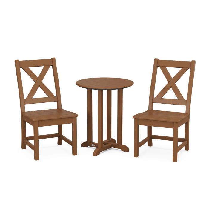 Braxton Side Chair 3-Piece Round Dining Set