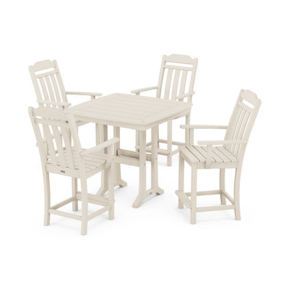 Country Living 5-Piece Counter Set with Trestle Legs