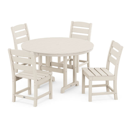 Lakeside 5-Piece Round Farmhouse Side Chair Dining Set
